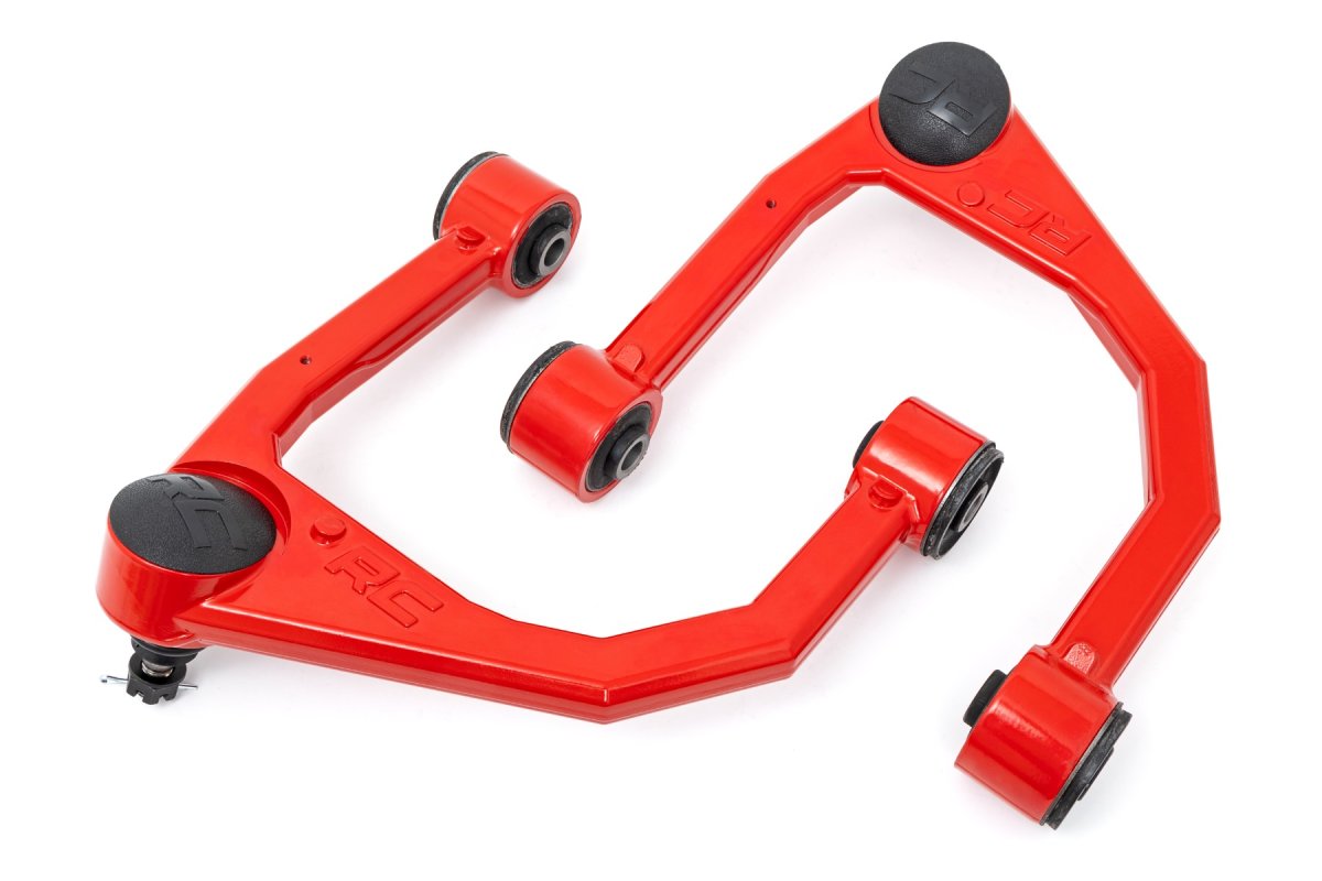 Toyota Tundra Upper Control Arms - Rough Country - Forged Aluminum, 3.5 Inch Lift - Red - '07-'21